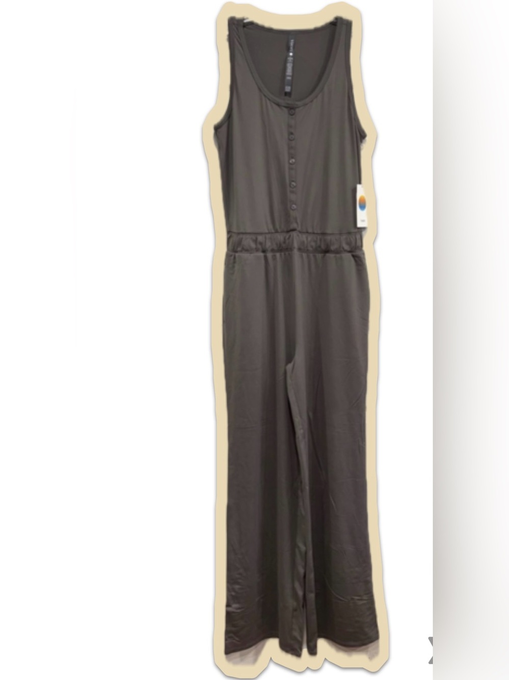 Vuori brown taupe Sleeveless Maxi Jumpsuit